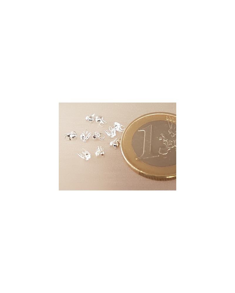 Kalotte 2mm Reparatur (10 Stk), Messing versilbert