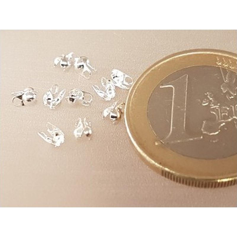 Kalotte 2mm Reparatur (10 Stk), Messing versilbert