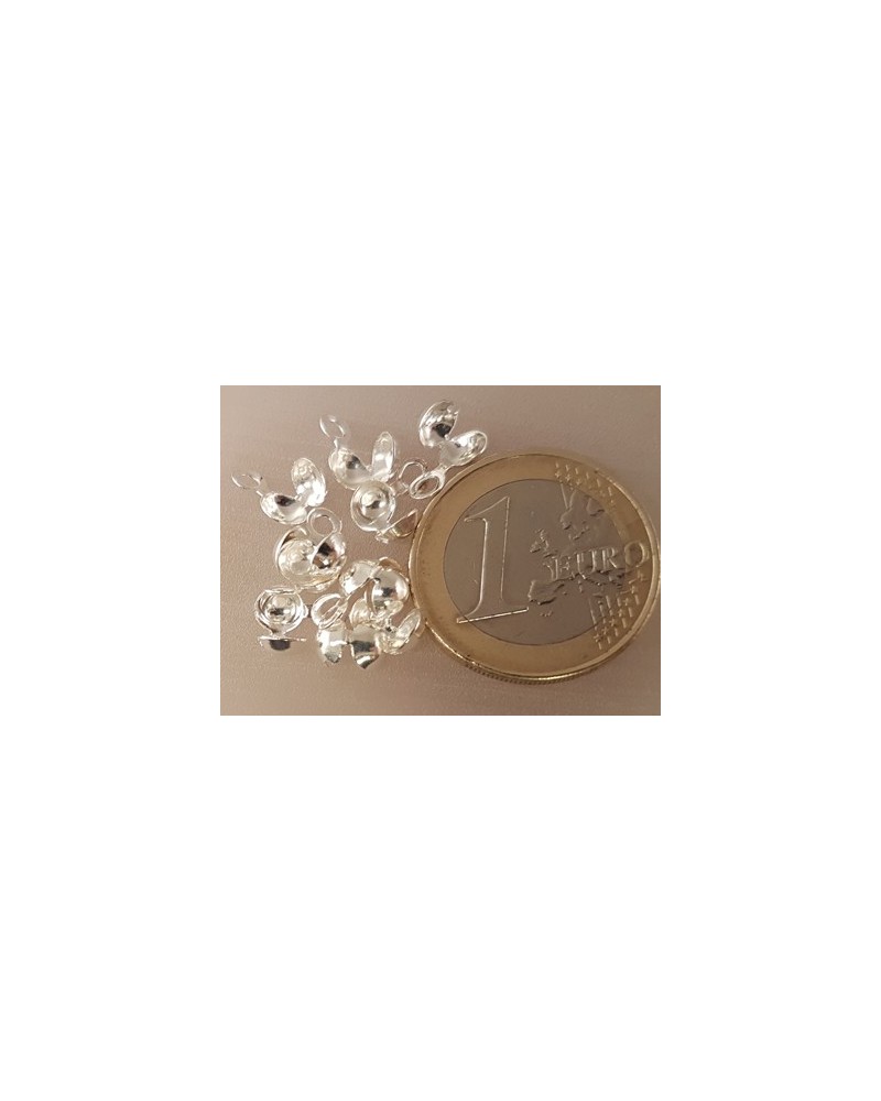 Kalotte 5mm Reparatur (10 Stk), Messing versilbert