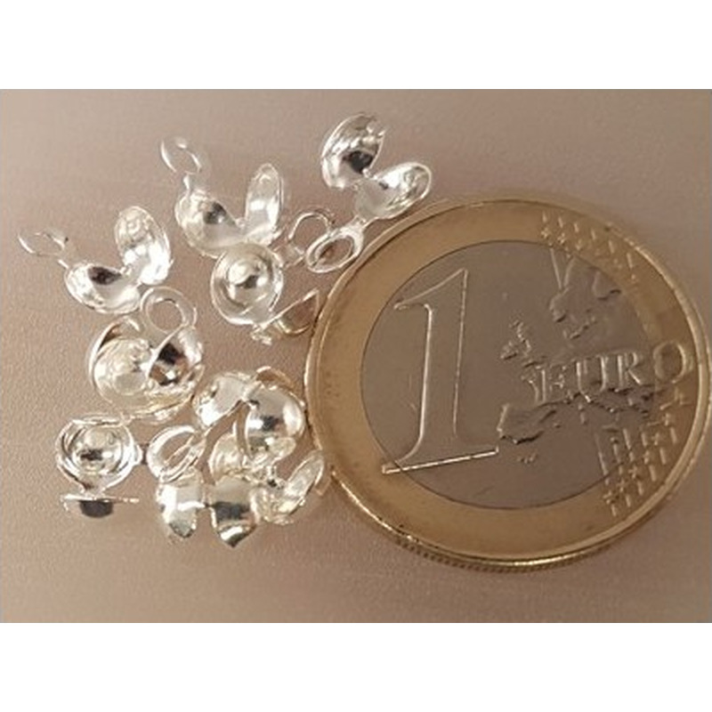 Kalotte 5mm Reparatur (10 Stk), Messing versilbert