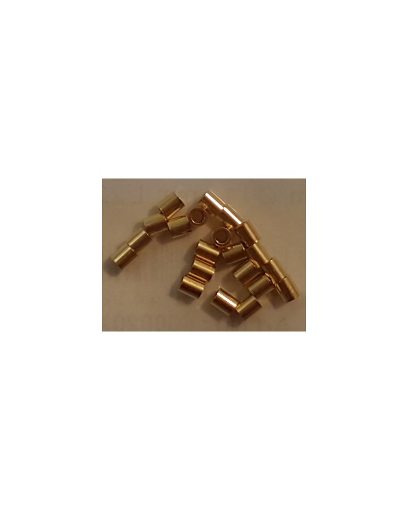Quetschröhrchen medium 1.2mm, 925 Silber vergoldet, 20 Stk