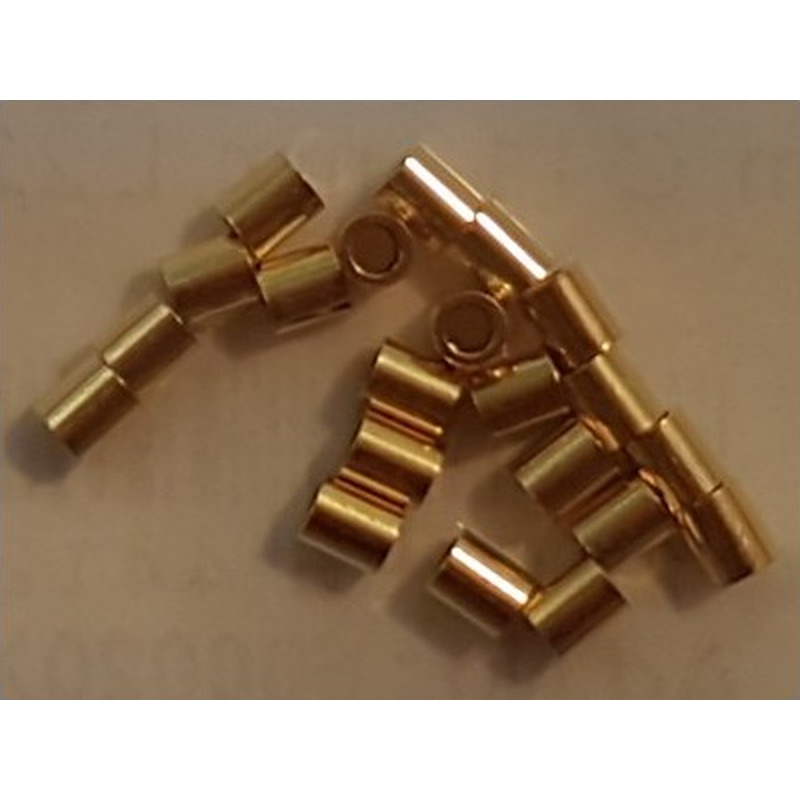 Quetschröhrchen medium 1.2mm, 925 Silber vergoldet, 20 Stk
