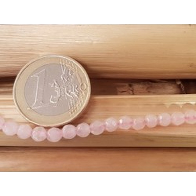 Rosenquarzkette facettiert 4mm 2