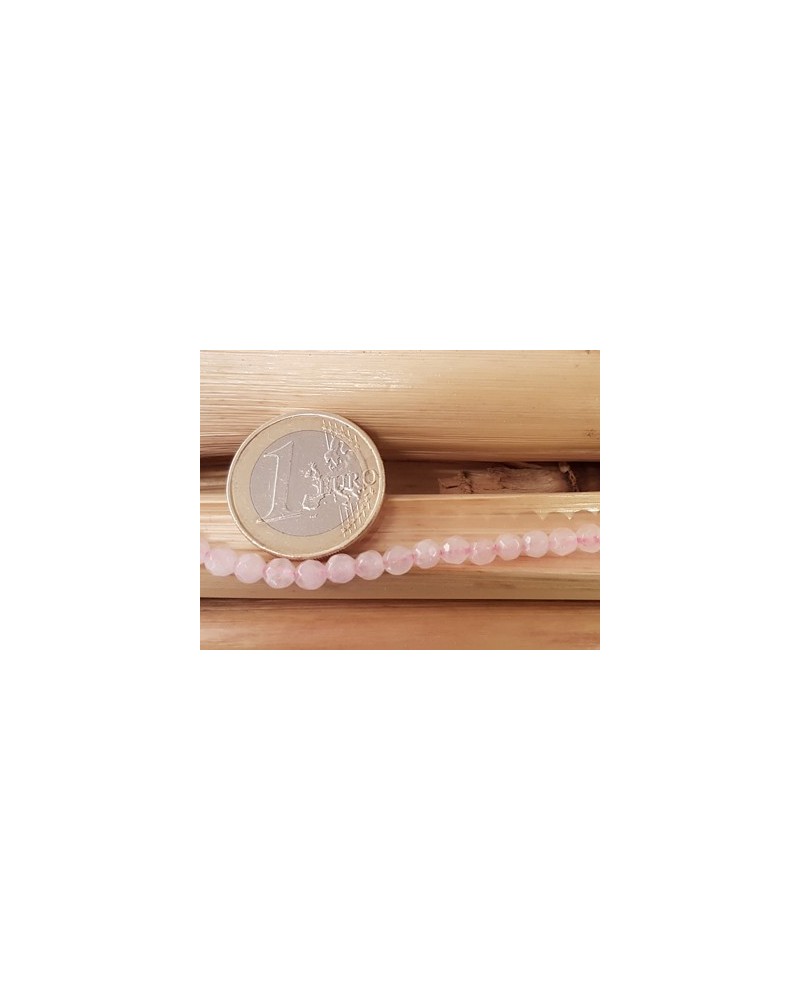Rosenquarzkette facettiert 4mm