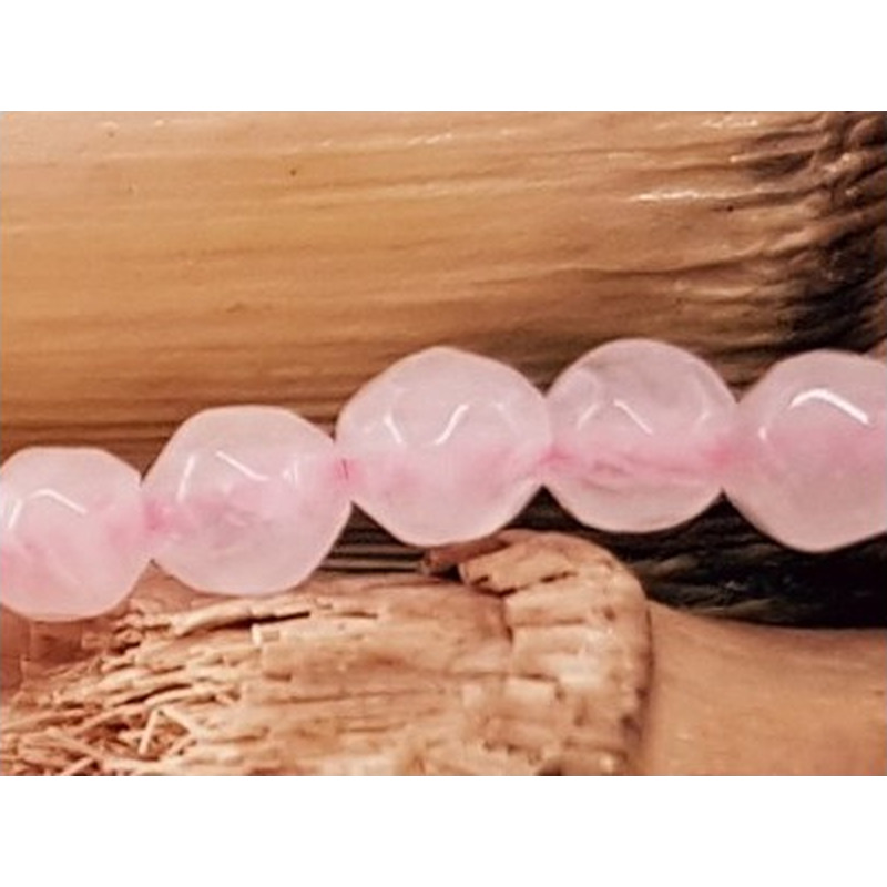 Rosenquarzkette facettiert 4mm
