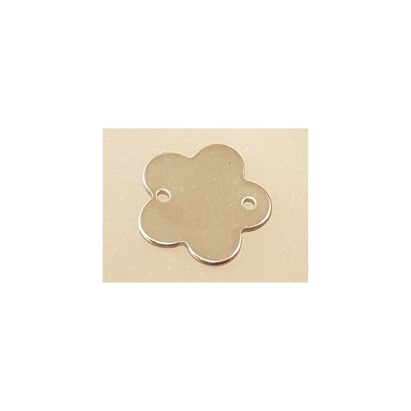Zwischenteil-Link, Blume 13mm, Edelstahl