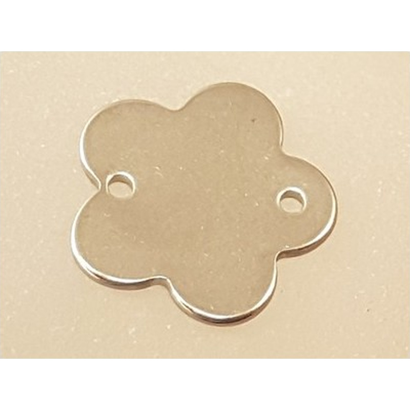Zwischenteil-Link, Blume 13mm, Edelstahl