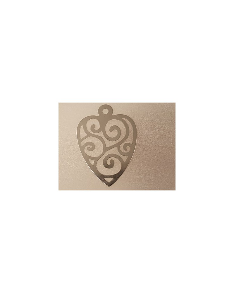Charm Herz 28mm, Edelstahl