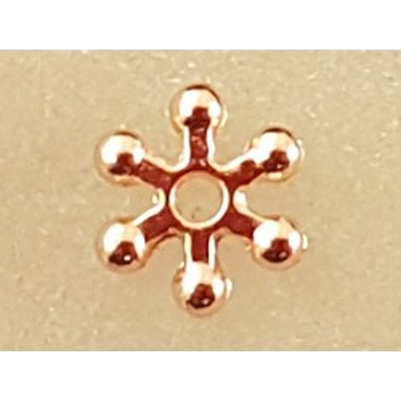 Zwischenteil, Blume 7x2mm, Metall Rosegold 2