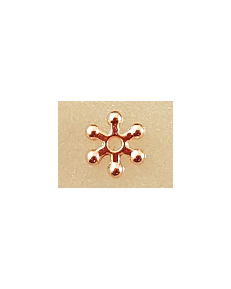 Zwischenteil, Blume 7x2mm, Metall Rosegold