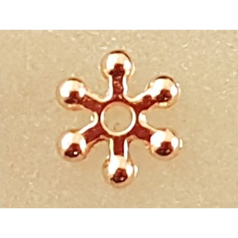 Zwischenteil, Blume 7x2mm, Metall Rosegold