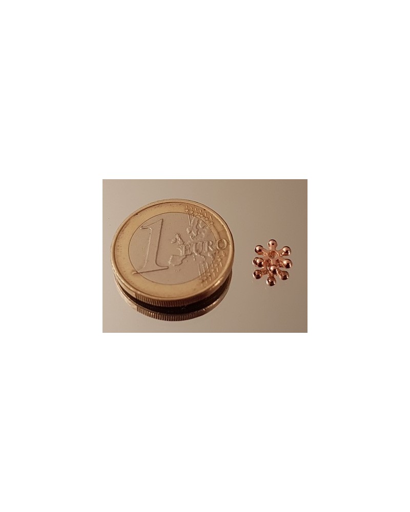 Zwischenteil, Blume 7x2mm, Metall Rosegold