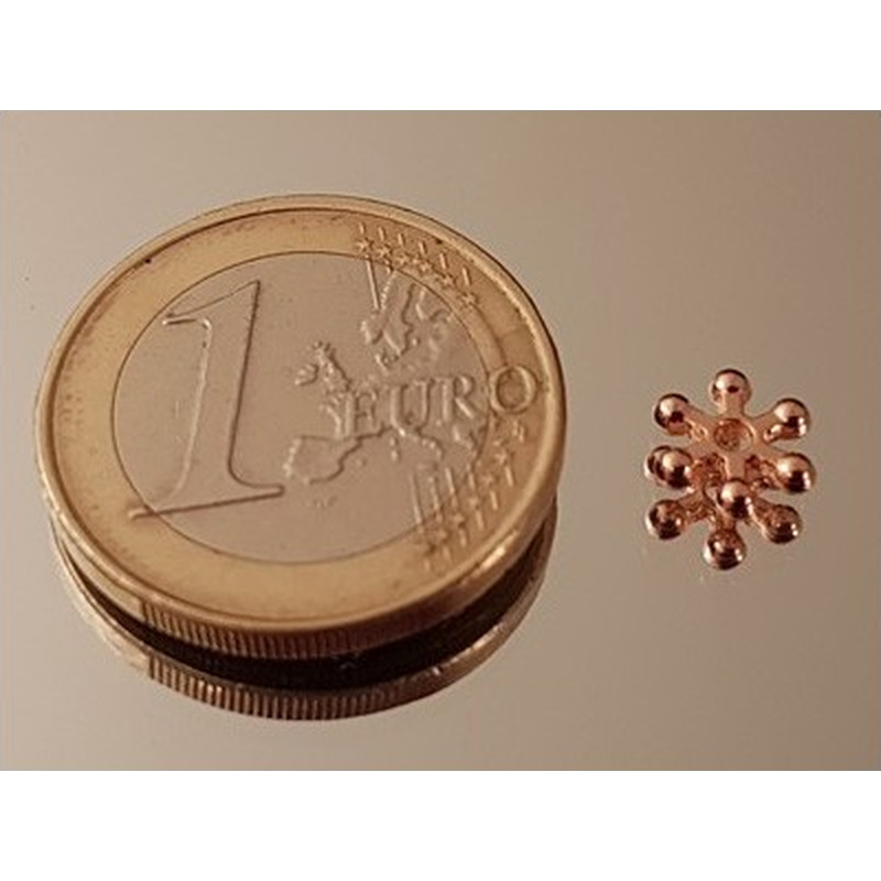 Zwischenteil, Blume 7x2mm, Metall Rosegold