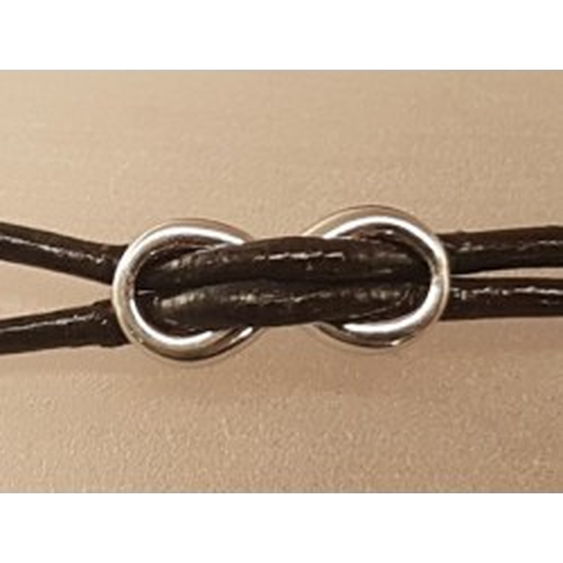 Zwischenteil-Link Infinity 14mm, Messing rhodiumfarben 2