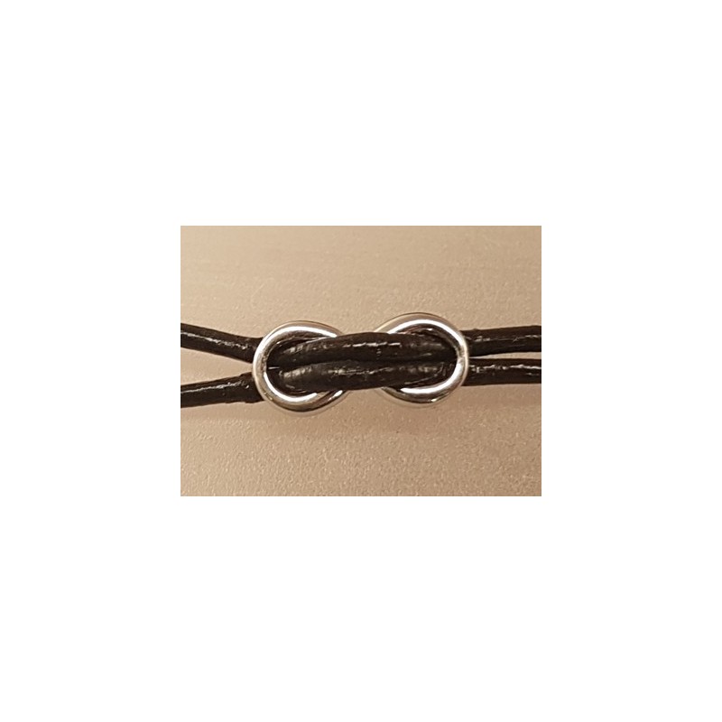 Zwischenteil-Link Infinity 14mm, Messing rhodiumfarben