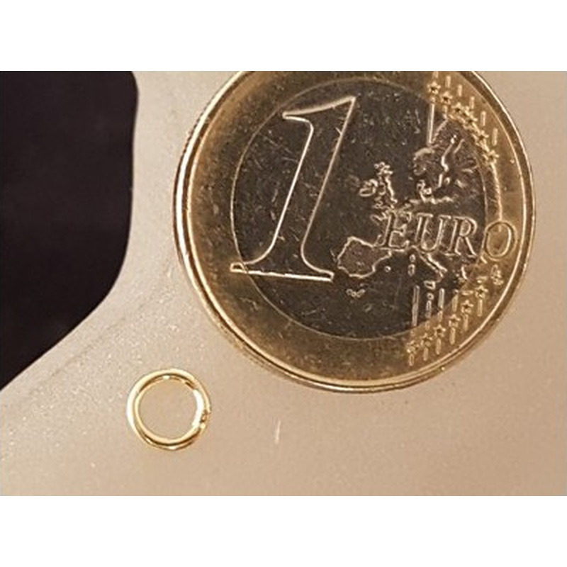 Ring 5mm, geschlossen, 925 Silber vergoldet