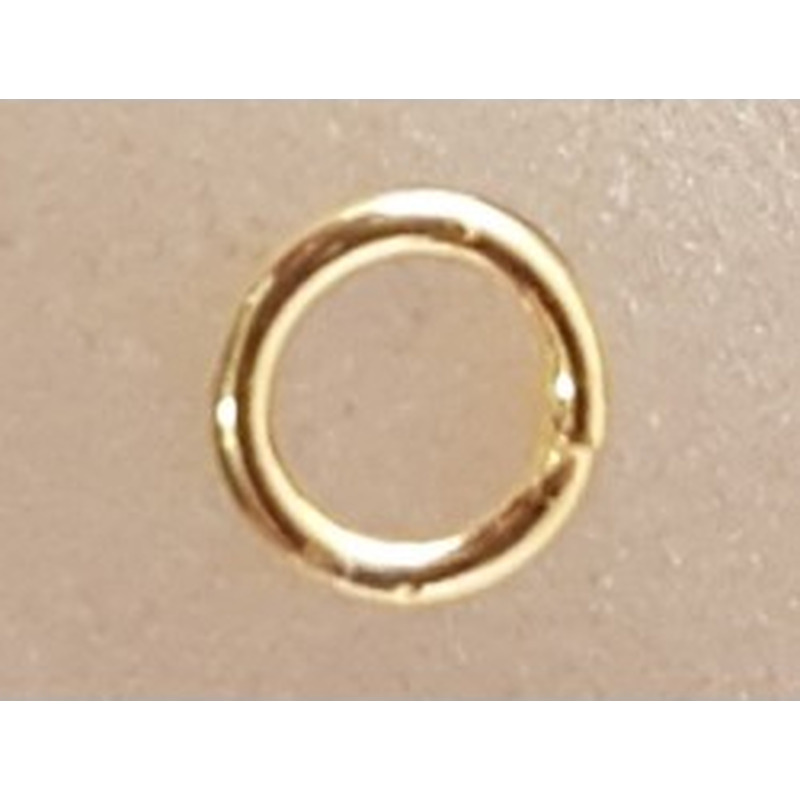 Ring 5mm, geschlossen, 925 Silber vergoldet