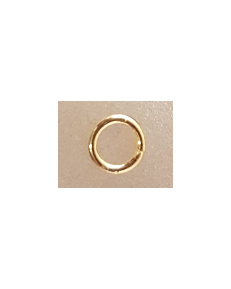 Ring 5mm, geschlossen, 925 Silber vergoldet
