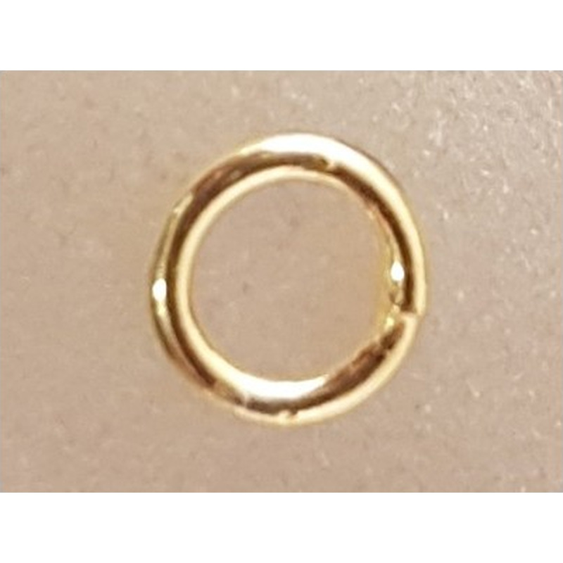 Ring 5mm, geschlossen, 925 Silber vergoldet