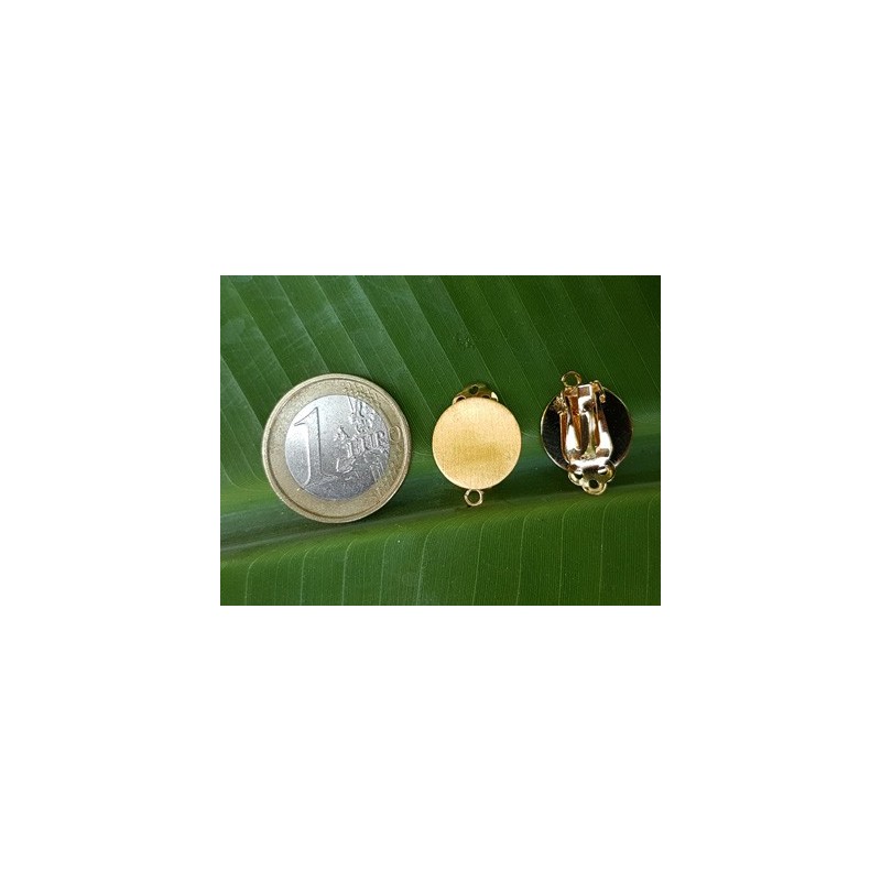 2 Stk. Ohrclip 14mm, 925 Silber vergoldet