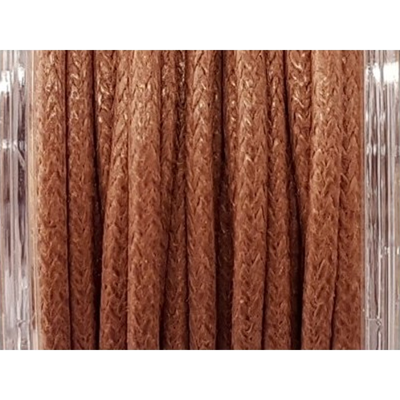 gewachste Baumwollkordel, hellbraun, 1.5mm/20m