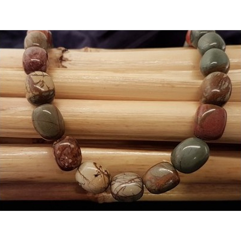 Red Creek Jaspis Kette 13x16mm