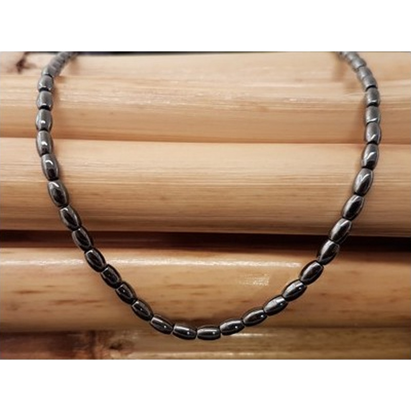 Blutsteinkette (Hämatit) 3x5mm
