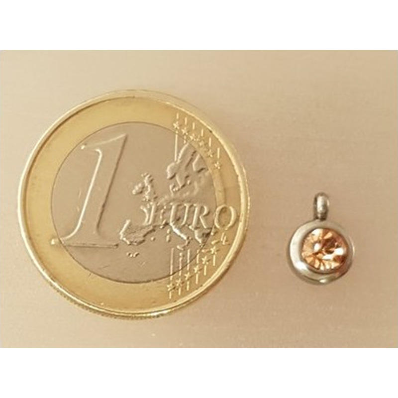 Charming, Strass 7/9mm, Edelstahl