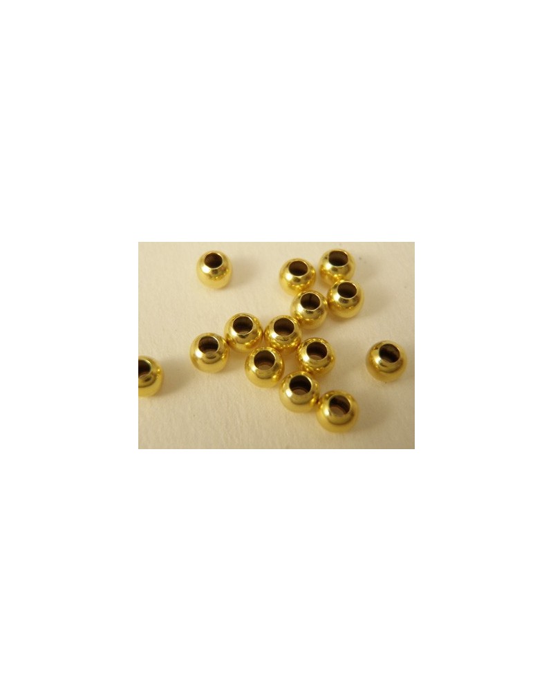 Quetschkugel 1.2mm, 925 Silber vergoldet, 20 Stk