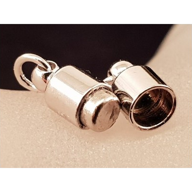Magnetschliesse 5x16mm rhodiniert, geklebt