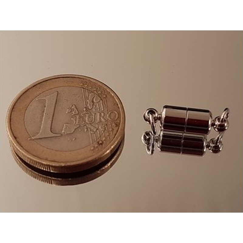 Magnetschliesse 5x16mm rhodiniert, geklebt