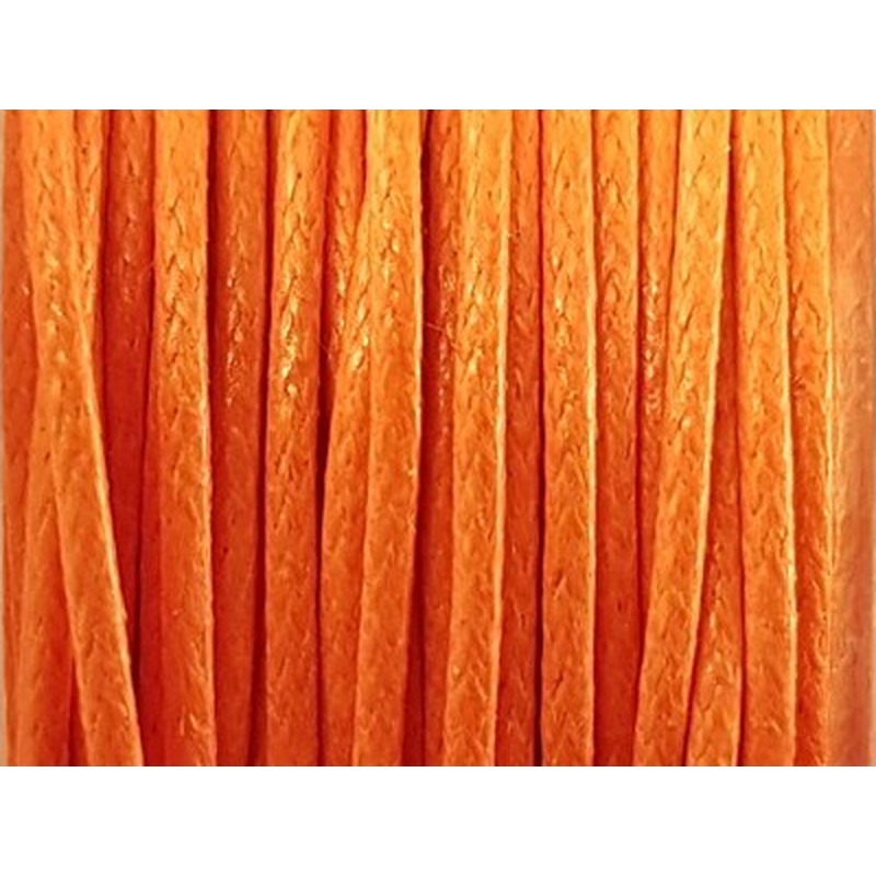 gewachste Baumwollkordel, orange, 1.0mm/20m