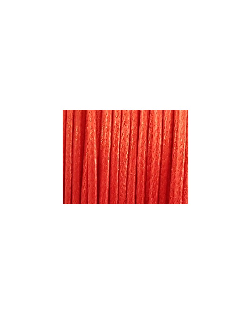 gewachste Baumwollkordel, rot, 1.0mm/20m