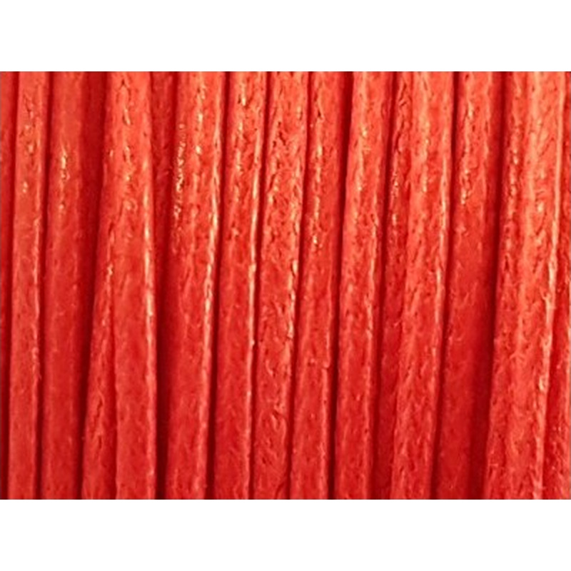 gewachste Baumwollkordel, rot, 1.0mm/20m