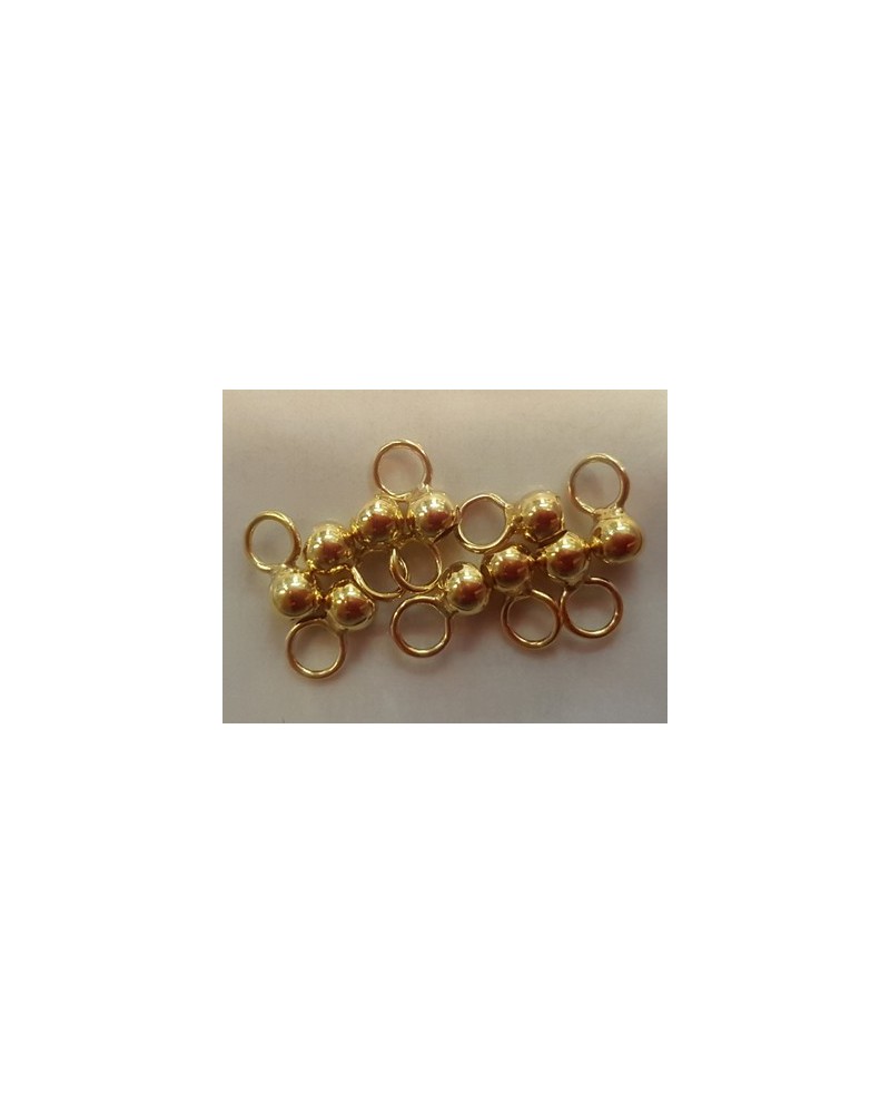 Kalotte 4mm (10 Stk), 925 Silber vergoldet