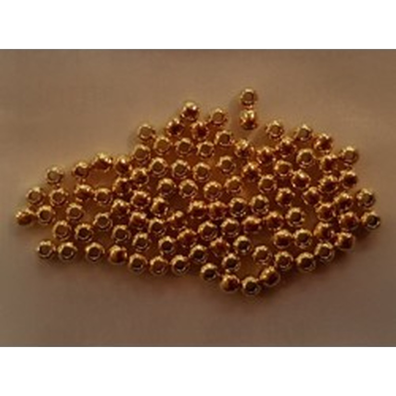 Quetschkugel 0.8mm, 925 Silber vergoldet, 100 Stk
