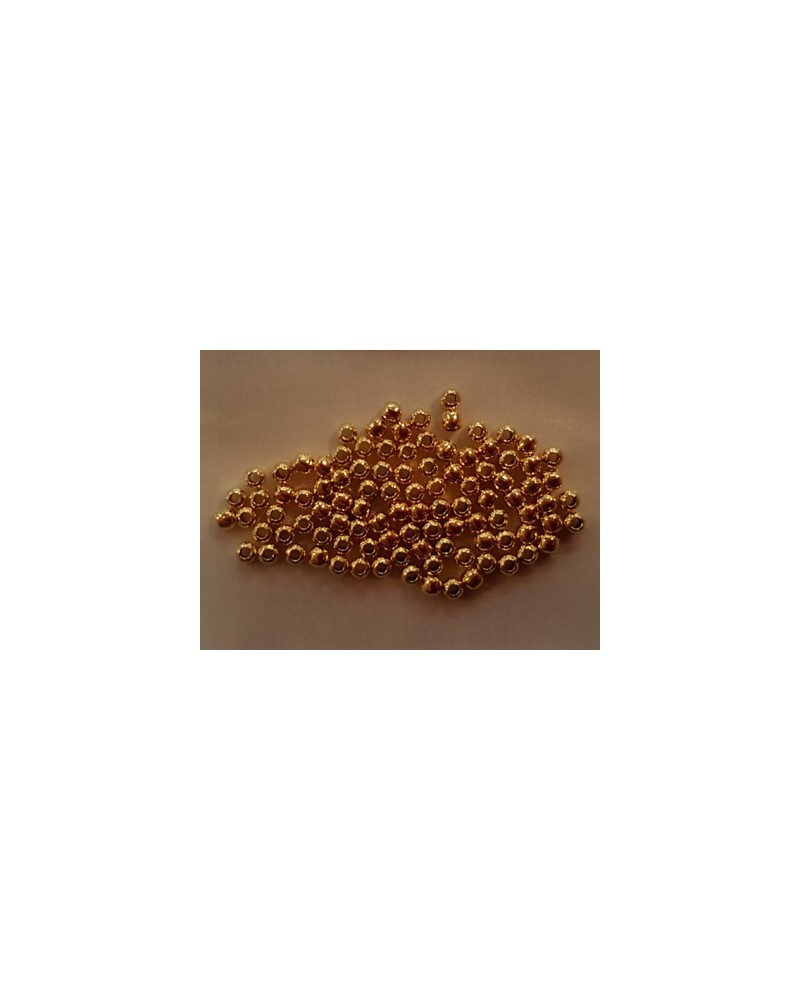 Quetschkugel 0.8mm, 925 Silber vergoldet, 100 Stk