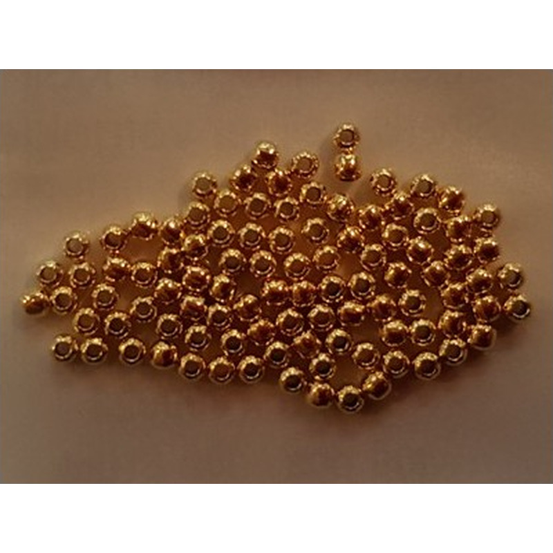 Quetschkugel 0.8mm, 925 Silber vergoldet, 100 Stk