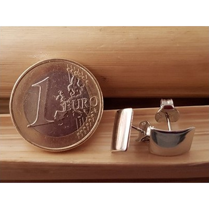 2 Stk. Ohrstecker 10x10mm mit Öse, 925 Silber rhodiniert