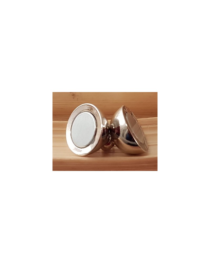 Magnetschliesse 12mm silberfarben., geklebt