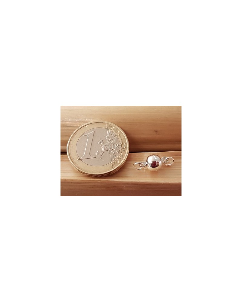 Magnetschliesse 6mm silberfarben, geklebt