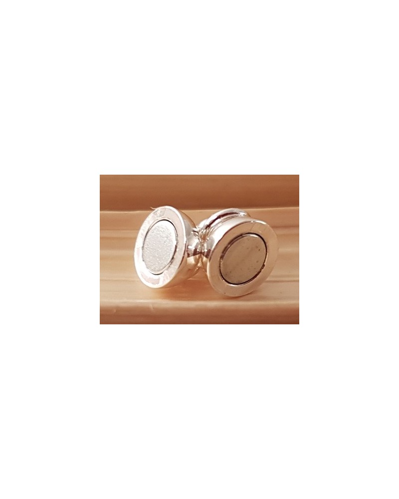 Magnetschliesse 6mm silberfarben, geklebt