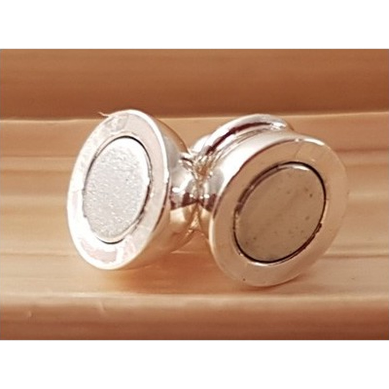 Magnetschliesse 6mm silberfarben, geklebt