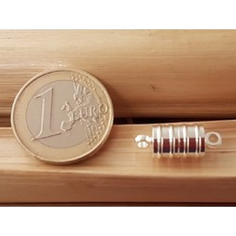 Magnetschliesse 8x20mm silberfarben, geklebt 2