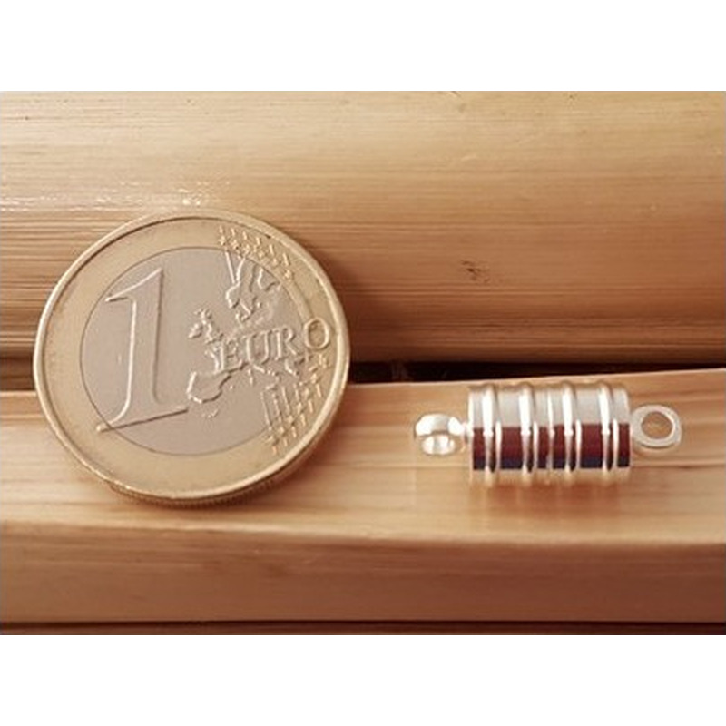 Magnetschliesse 8x20mm silberfarben, geklebt