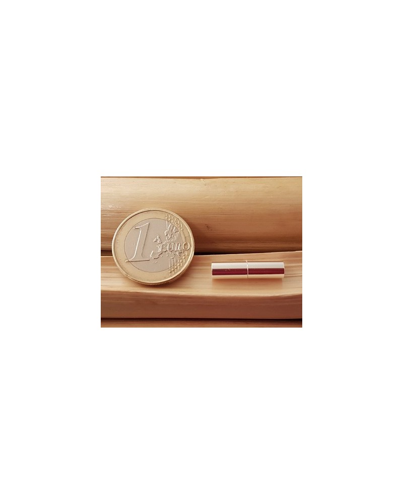 Magnetschliesse 5x20mm (innen 4mm) silberfarben