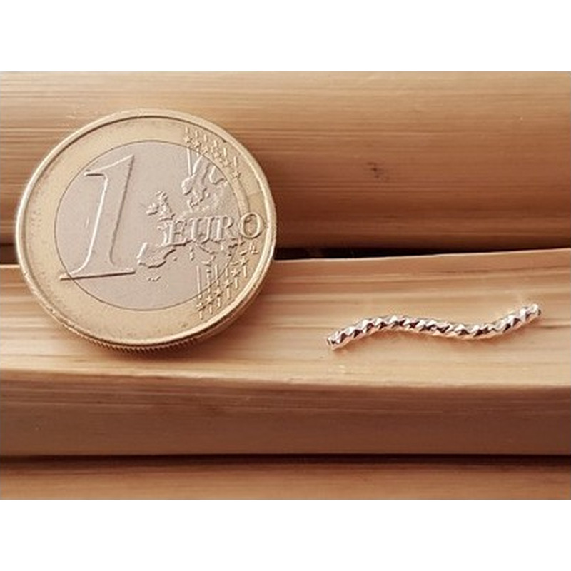 Zwischenteil 1.5x20mm, Messing silberfarben