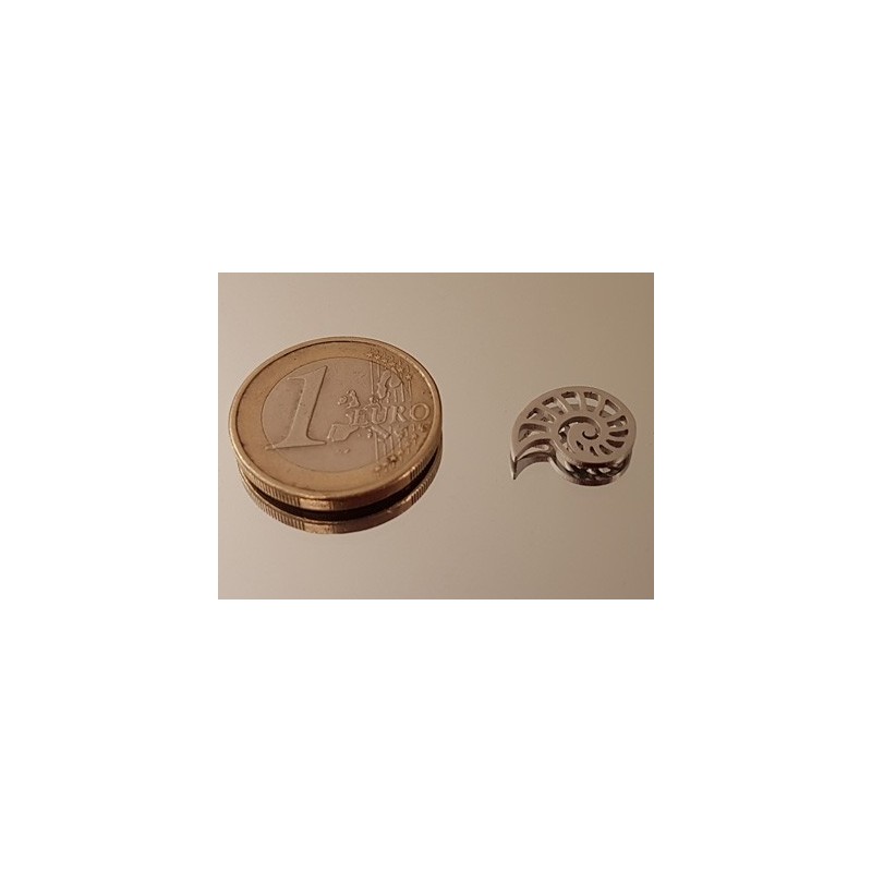 Zwischenteil-Link, Ammonit 14mm, Edelstahl