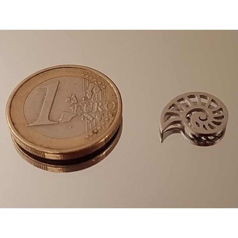 Zwischenteil-Link, Ammonit 14mm, Edelstahl