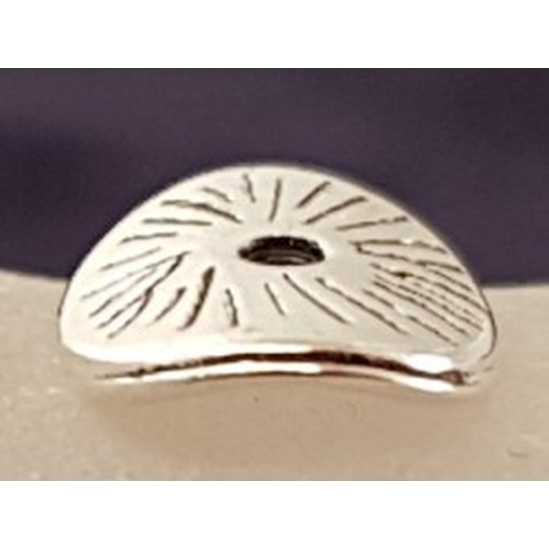 Zwischenteil, Scheibe Wave 9mm, Metall silberfarben 2